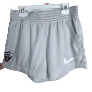 Nike Short Women Size Small Gray Dri Fit Pockets Elastic Waist High Rise Yoga
